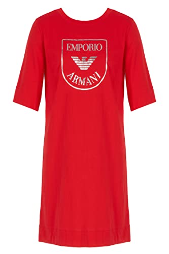 Emporio Armani Night Dress Logo Mania, Rojo (Fire Red), M para Mujer