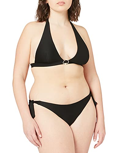 Emporio Armani Swimwear Sailing Triangle & Brazilian W/Bows Bikini Private Collection Juego Biquini, Negro, XL para Mujer