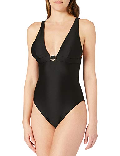 Emporio Armani Swimwear Swimsuit Private Collection Traje de baño de una Pieza, Negro, L para Mujer
