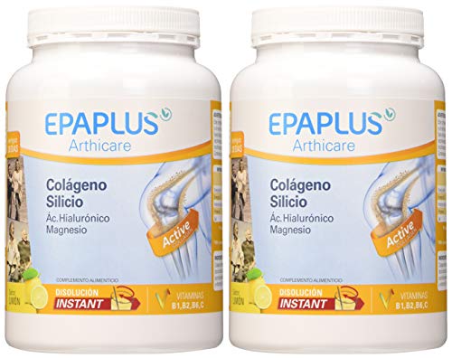 Epaplus Articulaciones Colágeno + Silicio + Ácido Hialurónico INSTANT Duplo- 2x30 Días( 2x326gr, sabor limón)