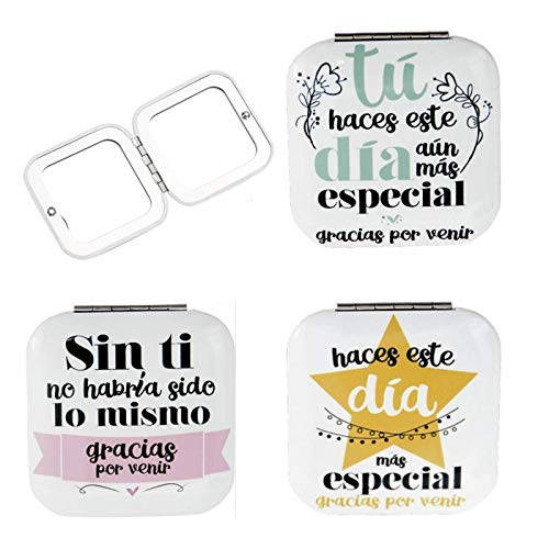 Espejo Frases"Gracias por Venir" - Espejos, Espejitos con Frases Originales Divertidas Originales Baratos para Detalles, Recuerdos, Regalos, Cumpleaños Bodas, Bautizos y Comuniones