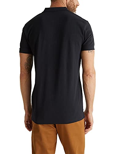 Esprit Classic Piqué Camiseta, Negro (Black 001), M para Hombre