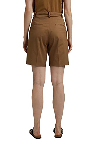 ESPRIT Collection 041EO1C305 Pantalones Cortos, Beige (Bark), 42 para Mujer