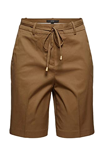 ESPRIT Collection 041EO1C305 Pantalones Cortos, Beige (Bark), 42 para Mujer