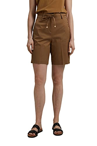 ESPRIT Collection 041EO1C305 Pantalones Cortos, Beige (Bark), 42 para Mujer