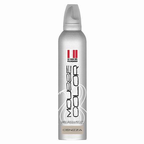 Espuma Mousse Color Ceniza - 300ml - Define Rizos y Ondulaciones - Aporta Volumen - Fijación Alta - Corrige Tonos en Cabello Natural y Teñido - Uso Profesional - La Casa del Peluquero