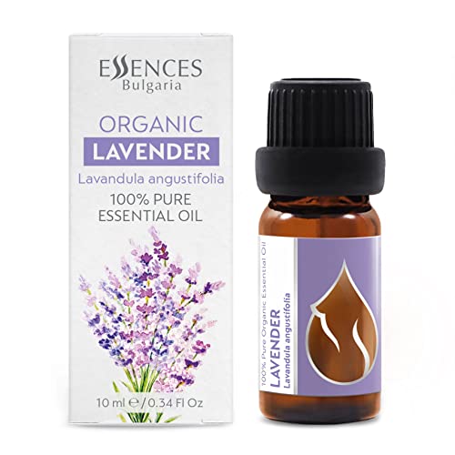 Essences Bulgaria Aceite Esencial de Lavanda Orgánica, 100% Natural, Máxima Calidad de Nuestra Propia Empresa familiar, Para Sus Propios Cosméticos, Lociones etc. (10 ml)