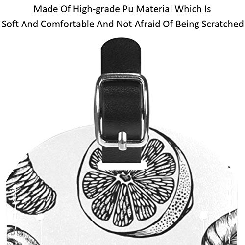 Etiquetas para equipaje de piel con tinta de frutas cítricas para pintura de viaje, 1 paquete