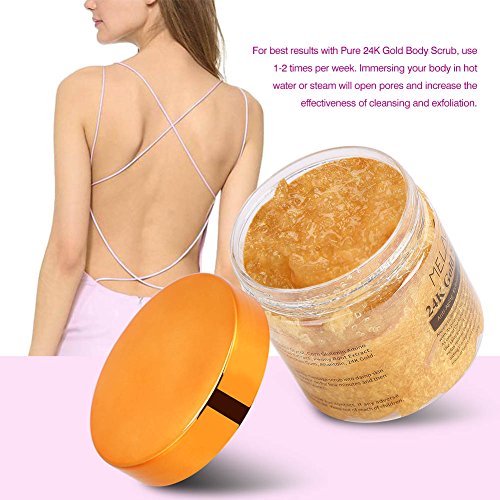 Exfoliante corporal de oro de 24 quilates, exfoliante para eliminar las células muertas de la piel muerta de la cara, el exfoliante natural es adecuado para la piel opaca o seca