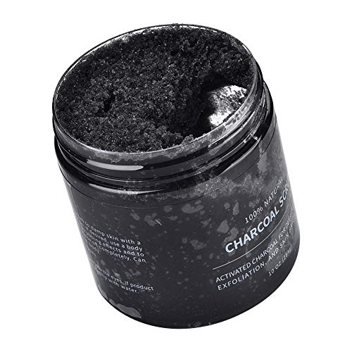 Exfoliante de Carbón Activado, Exfoliante Exfoliante Exfoliante Hidratante Corporal Limpieza Profundamente Hidratante y Refinando Poros para la Cara Hombros Corporales Manos Atrás y Piernas