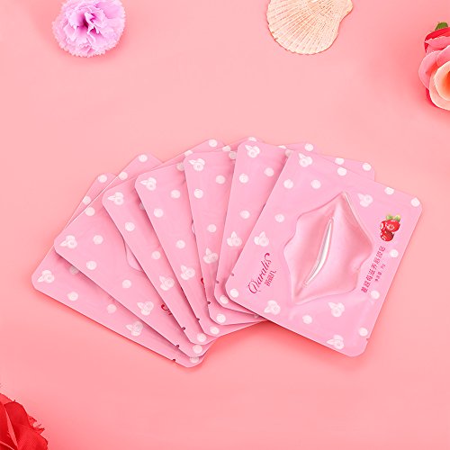 Exfoliante para Labios, 20pcs Máscara de Labios de Arándano Máscaras de Labios de Cristal Colágeno Belleza Exfoliante Hidratante Máscara de Almohadilla de Labios