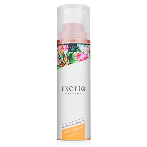 Exotiq, Aceite para masaje y relajación (Caramelo y vainilla) - 100 ml, Negro