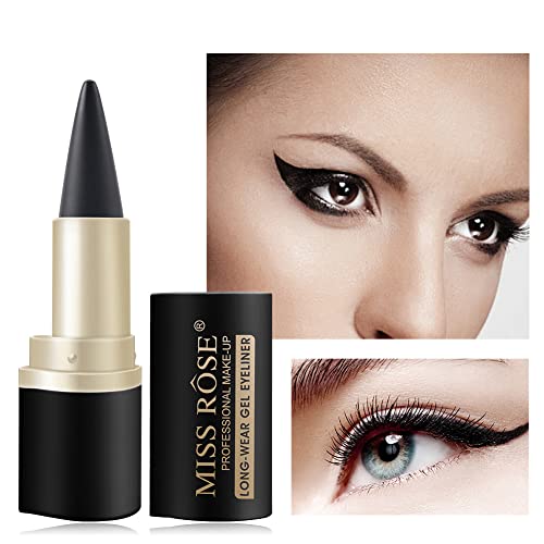 Eyeliner Waterproof, Professional Makeup Eyeliner Líquido Semi-Permanente, Larga Duración, A Prueba de Agua, Delineador de Ojos, Rostro y Cuerpo, Acabado Mate,Negro