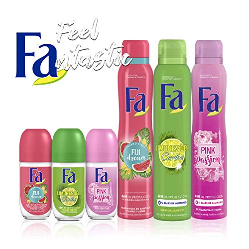 Fa - Desodorante Spray Aqua 48 horas de protección - 200 ml - Anti Manchas Blancas