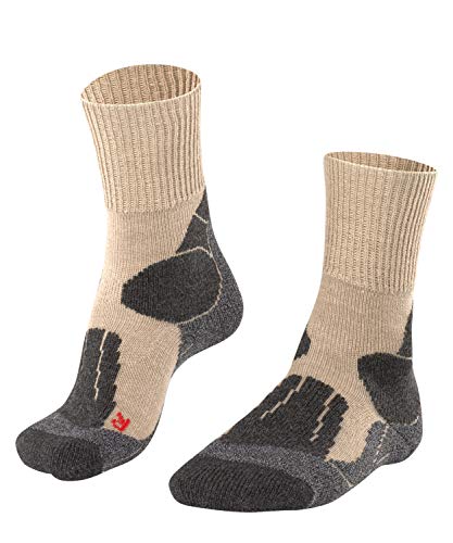 Falke Hombre, TK1 Calcetines para Senderismo, Lana, Beis (Nature Mel 4100), 44-45, (1 par)