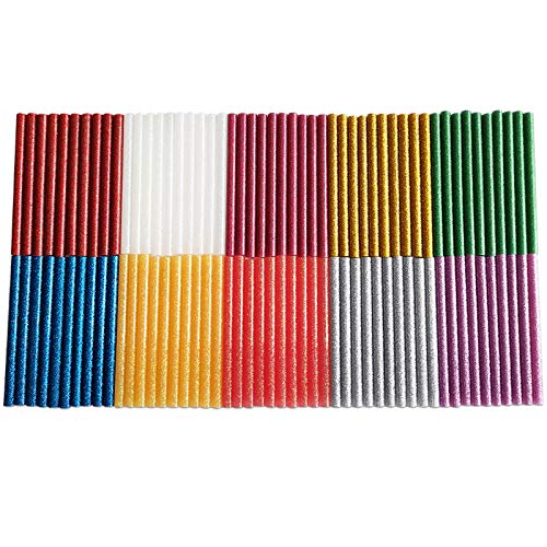 FANGZIDM 100 Piezas Barras de Pegamento Caliente 100 x 7mm Adhesivo Brillo para DIY - Multicolor