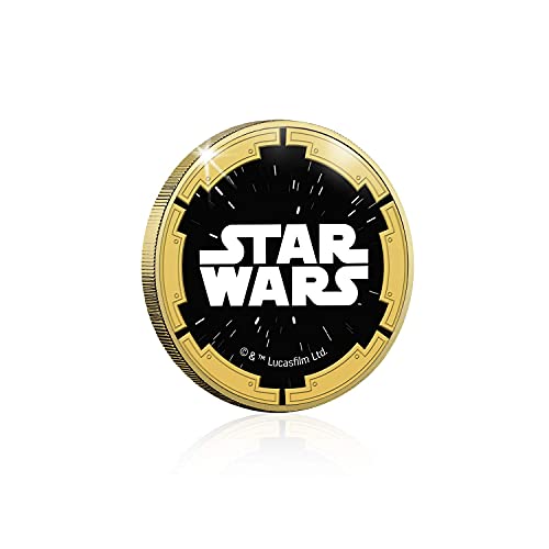 FANTASY CLUB Star Wars Trilogía Original Episodios IV - Vi - Han Solo - Moneda / Medalla Conmemorativa acuñada con baño en Oro 24 Quilates y Coloreada a 4 Colores - 44mm