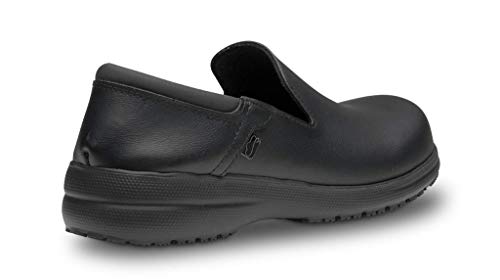 Feliz Caminar - Zapatos antiestáticos Sensai con Inserto en el talón y Plantilla antiestáticas Que evitan chispazos/Antideslizante para Hospital, Geriátricos/Anatómicos(Negro-42)