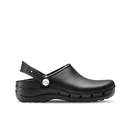 Feliz Caminar - Zuecos Sanitarios Flotantes, Negro, 39 EU