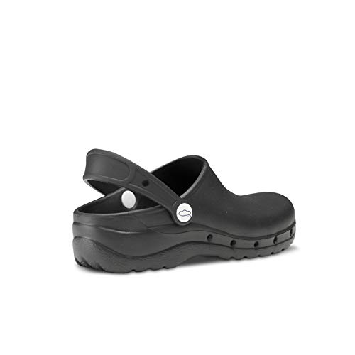 Feliz Caminar - Zuecos Sanitarios Flotantes, Negro, 39 EU