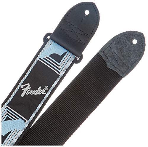 Fender 990681502 - Correa guitarra Monogram, Negro/Gris/Azul