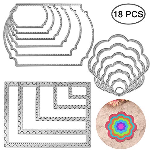 FineGood - Juego de 3 troqueles de corte de metal para troquelado, troqueladoras para hacer tarjetas, manualidades y manualidades para troquelar álbumes de recortes y decoración