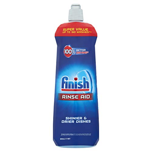 Finish Enjuague líquido para lavar el lavaplatos, paquete de brillo y protección, azul, 800 ml, 1 unidad, (paquete de 2)