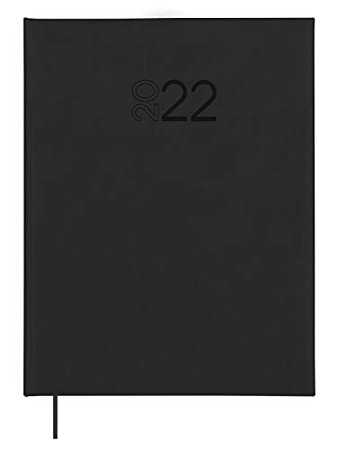 Finocam - Agenda Libro Reservas 2022 1 Día en 2 páginas, de Enero 2022 a Diciembre 2022 (12 meses) Y12 - 210x270 mm Dynamic Milano Negro Internacional