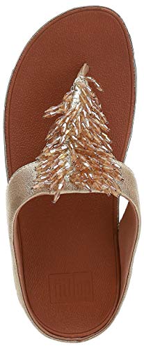 FitFlop Rumba Toe-Thong Sandals, Sandal Mujer, Dorado (Metallic Gold 537), 38 EU