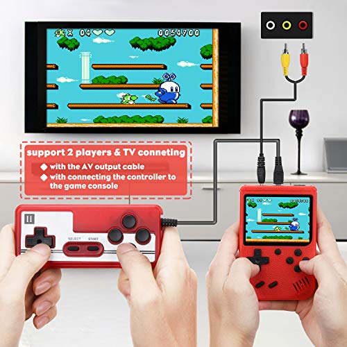 Fivejoy Consola de Juegos Portátil, Consola Retro Juegos Clásicos, Juegos Electrónicos Portátiles, Soporte TV Juegos Portátiles y Dos Jugadores