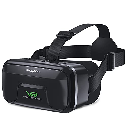 FIYAPOO 3D VR Gafas de Realidad Virtual ，Disfruta de los Mejores Juegos y Videos VR 3D , Compatibles con 4.7-6.53 Pulgadas teléfonos Inteligentes Android iPhone , Ligeras y Cómodas