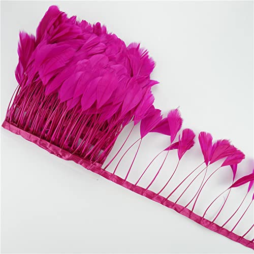 Flecos de plumas de ganso de 2 metros, accesorios de flores artificiales, cinta de plumas de cisne, decoración Diy-púrpura