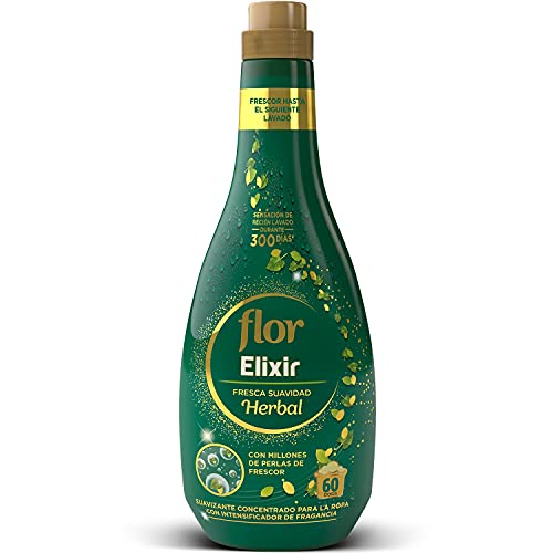 Flor Elixir - Suavizante para la ropa concentrado, aroma herbal, 60 dosis