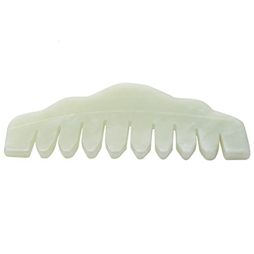 Fltaheroo Tradicional naturaleza Jade Peine Masaje Spa Acupuntura Cabeza Terapia Punto de Disparador Tratamiento en Cabeza Gua Sha Junta