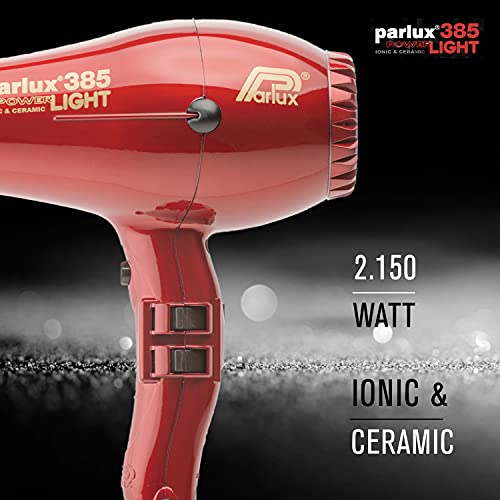 FM Parlux 385 Power Light Ionic & Ceramic - Lámpara de mesa, color rojo