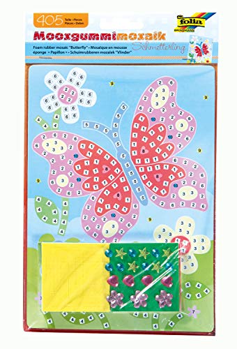 Folia 23803 – Musgo Goma Mosaico de Mariposa, 405 Piezas