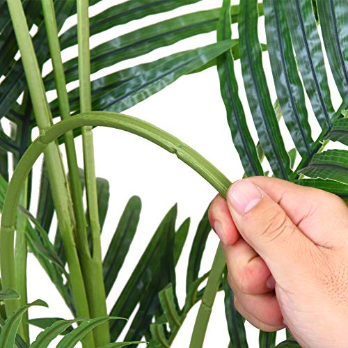 Fopamtri Planta Artificial Palma de Areca Hawaiian Tropic Palma Plantas Artificial Altura 60cm para Hogar para Hogar Baño Oficina Jardín Boda Planta Falsa Decoración(1PACK)