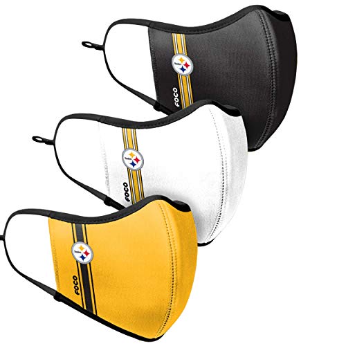 Forever Collectibles UK PITTSBURGH STEELERS SPORT CARA FUNDA - Paquete de 3 unidades WH