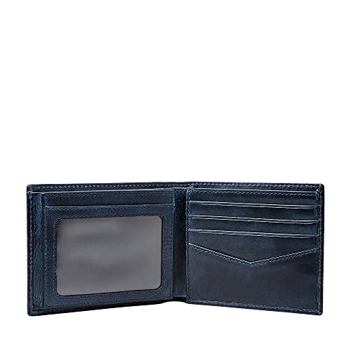 Fossil Plegable de cuero Ryan para hombre, 11.5 cm de largo x 2 cm de ancho x 9 cm de alto, Azul