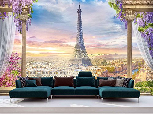Fotomural Vinilo Pared Mirador Paris | Fotomural para Paredes | Mural | Vinilo Decorativo | Varias Medidas 150 x 100 cm | Decoración comedores, Salones, Habitaciones.