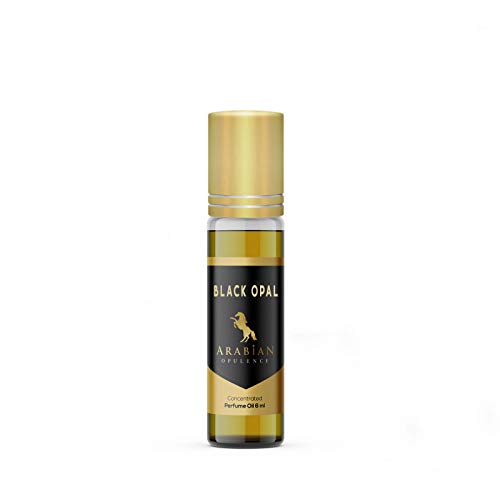 FR49 BLACK OPAL Aceite de perfume para mujeres Botella con rolón de 15 ml. Opulencia árabe. Vainilla/café/dulce/caliente picante/blanco floral.