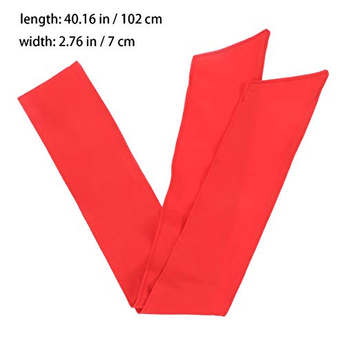 Frcolor Head Tie Sports Headband Tie Headband para las mujeres y los hombres Sweatband Head Ties Ideal para Running Running Tenis Karate Athletics (Red)