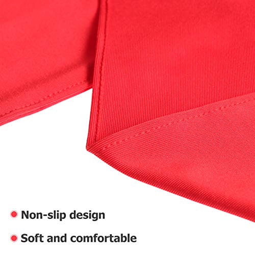 Frcolor Head Tie Sports Headband Tie Headband para las mujeres y los hombres Sweatband Head Ties Ideal para Running Running Tenis Karate Athletics (Red)