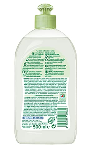 Frosch Baby - Limpiador de Biberones y Tetinas, Elimina Restos de Leche y Comida, Producto Hipoalergénico y Ecológico - Pack de 8 Unidades x 500 ml