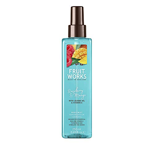 Fruit Works Raspberry & Mango Cruelty Free & Vegan Body Mist With Natural Extracts 1x 250ml