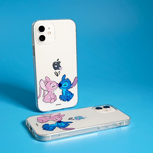 Funda para Xiaomi Redmi Note 8T Oficial de Lilo & Stitch - Angel & Stitch Beso para Proteger tu móvil. Carcasa de Silicona Flexible con Licencia Oficial de Disney