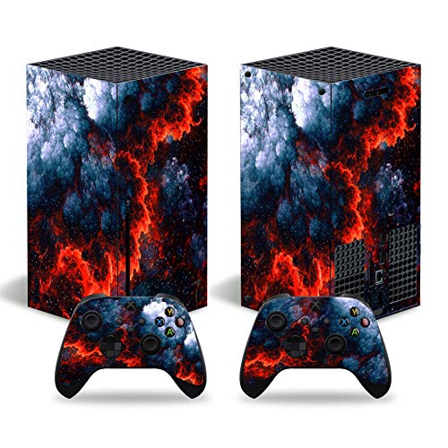 Funda protectora de vinilo para todo el cuerpo para consola Microsoft Xbox Series X, Magma Xbox Series X Skins Wrap Sticker con dos calcomanías de control inalámbrico gratuitas