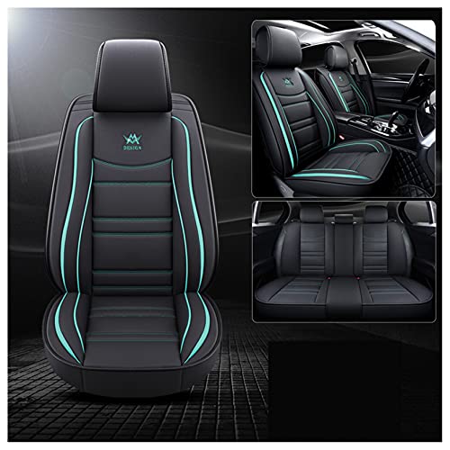 Fundas Asientos Coche Para Jaguar F-Pace F-Type XF E-Pace XE XJ S-Type,Juego Cubierta Asiento Delanteros Traseros Universal Cuero Protector Asiento Auto móvil Coches Accesorios Interior,Verde