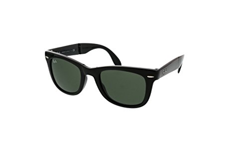 Gafas de sol Ray-Ban RB4105 Wayfarer, plegables, no polarizadas, 50 mm Negro Noir brillant