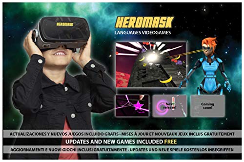 Gafas Realidad Virtual Niños + Juego Educativo Idiomas [ Regalo Original ] Aprende inglés, francés, etc. Juguete niño y niña 5 6 7 8 9 10 11 12 años - Gafas virtuales 3D - Cumpleaños - Navidad - VR